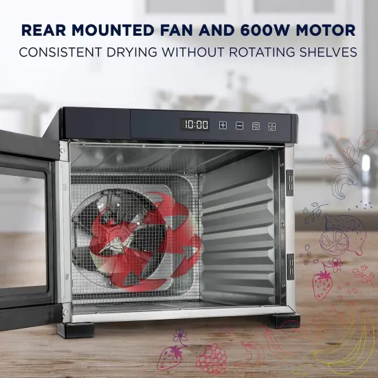 Ivation, Stainless Steel Tray Food Dehydrator For Snacks, Fruit & Beef Jerky {4}