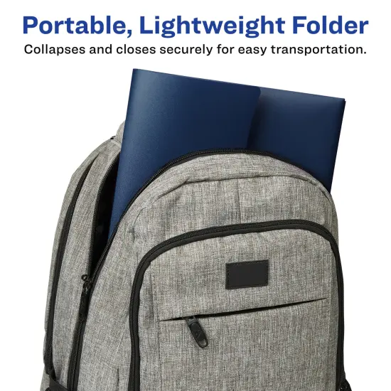 Avery Slide & View Expanding File Folder, 6 Pockets, Letter Size, 1 Navy Folder (73545) {4}