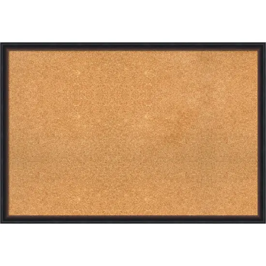 Salon Scoop Wood Framed Corkboard, Natural Cork Red Black {1}
