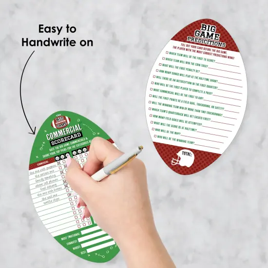 Big Dot of Happiness The Big Game - 2-in-1 Football Party Cards - Activity Duo Games - Set of 20 {4}