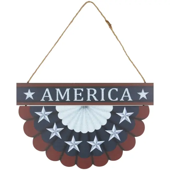 Northlight America Wall Bunting Patriotic Hanging Decoration - 11.75" Blue {1}