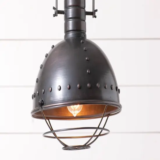 Irvins Country Tinware Warehouse Dome Light Pendant Black {4}