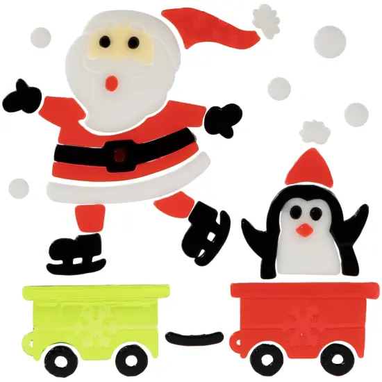 Northlight Set of 6 Double Sided Christmas Gel Window Clings Multi {6}