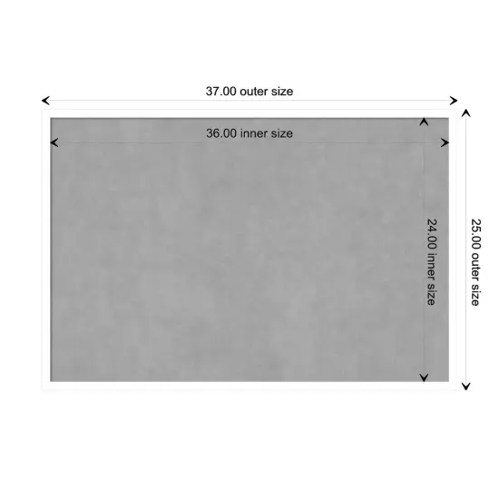 Svelte Wood Framed Magnetic Board Svelte White {3}