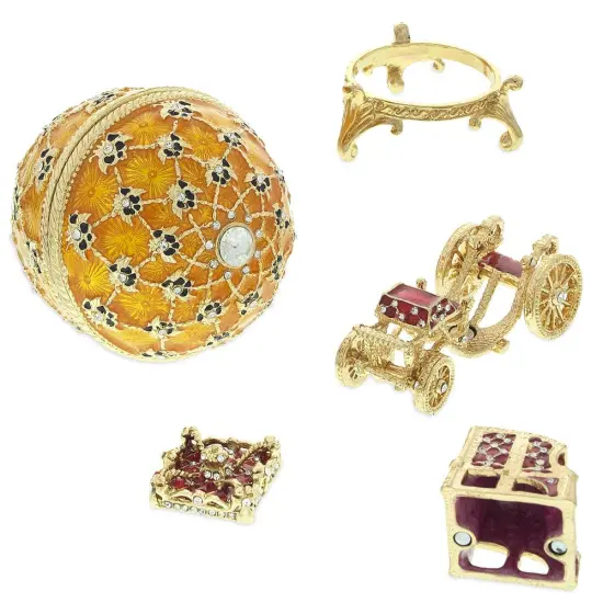 1897 Coronation Royal Imperial Easter Egg 3.8 Inches {5}