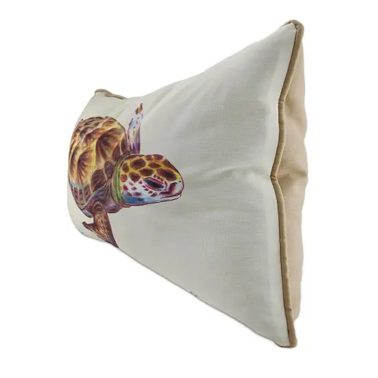 Betsy Drake Sea Turtle Indoor/Outdoor Decorative Throw Pillow 15in.X22in. {3}