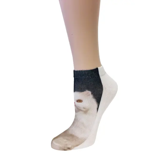 Wrapables 3D Novelty Funny Ankle Socks, Crazy Cats {3}
