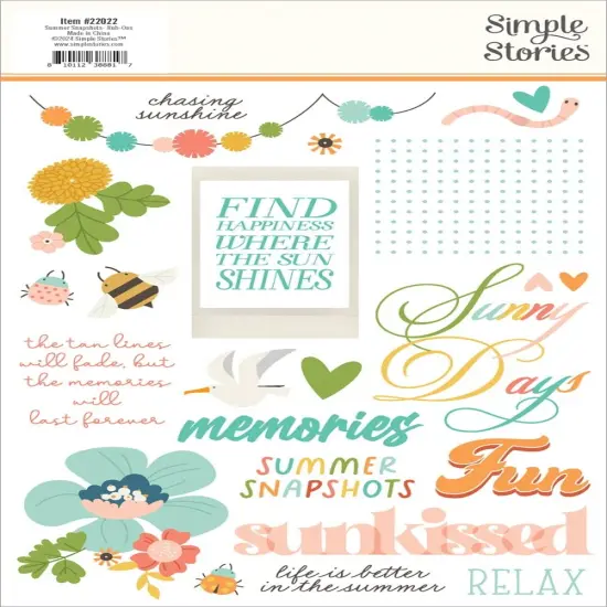 Summer Snapshots Rub-Ons 6"X8"-2/Pkg {3}