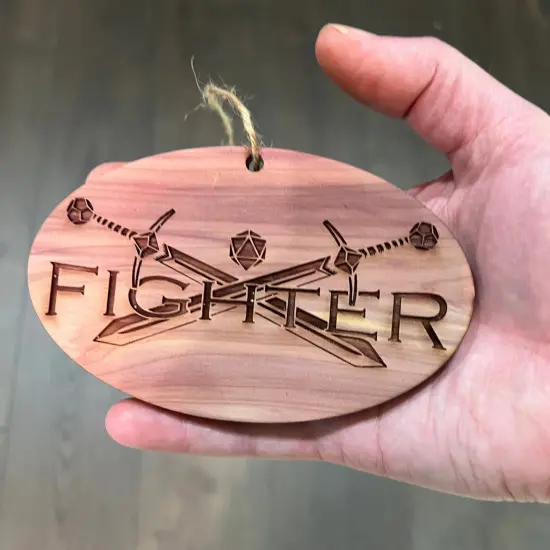 Fighter - Cedar Ornament {4}