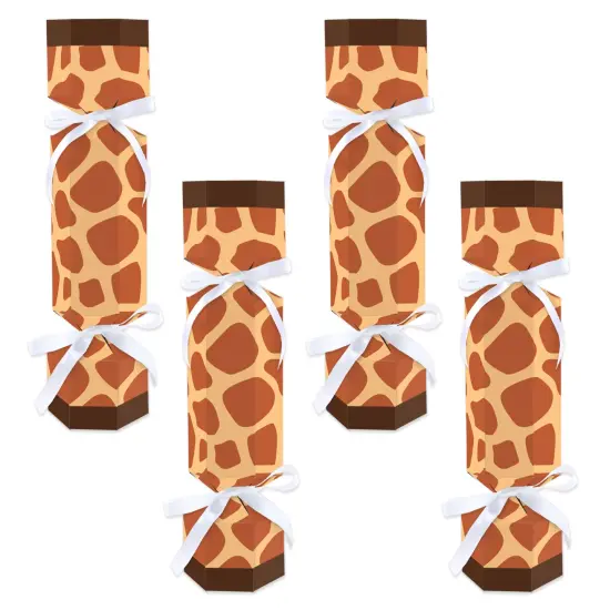 Big Dot of Happiness Giraffe Print - No Snap Safari Party Table Favors - DIY Cracker Boxes - Set of 12 {1}