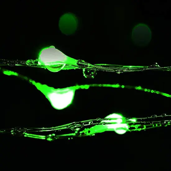 33 FT 100 LED Silver Wire String Lights, St Patricks Day Fairy Lights Battery Operated LED String Lights for Christmas Wedding Party Home Holiday Decoration, Green {4}