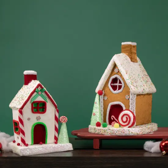 Northlight Peppermint Candy House Christmas Decoration - 11" White {3}