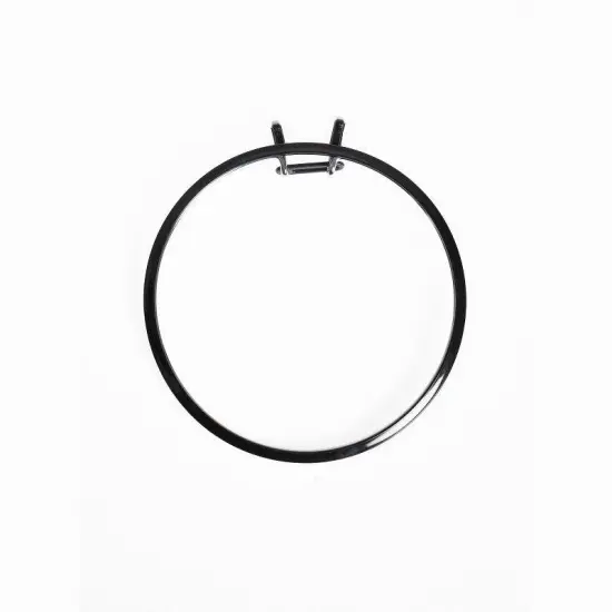 Large Spring Metal Embroidery Hoop Nurge 160-1 Deep Black {1}