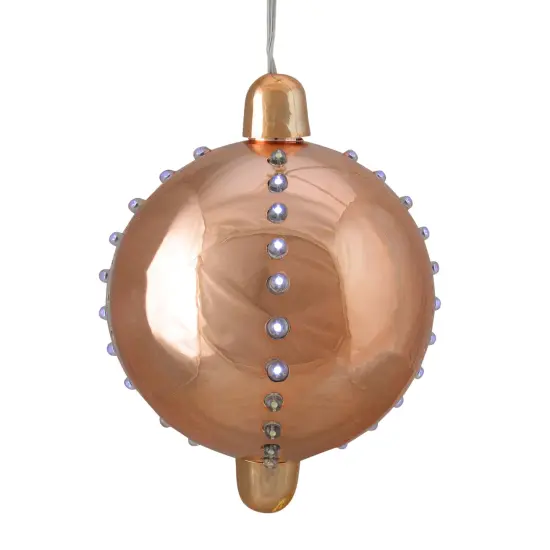 Northlight LED Lighted Cascading Sphere Christmas Ball Ornament - 5" - Copper Brown Gold {1}