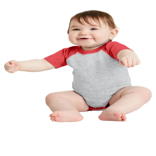 Infant Baseball Fine Jersey Bodysuit | 4.5-Ounce, 100% Combed Ring Spun Cotton 60/40 Cotton/poly Fine Jersey Stylish and Comfortable Innovative Three-Snap Closure, This Bodysuit Offers Both Convenience Little One's Playtime Adventures | Radyan&reg; {1}