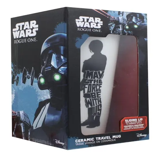 Star Wars Jyn Erso "May The Force Be With Us" 12oz Ceramic Travel Mug {4}