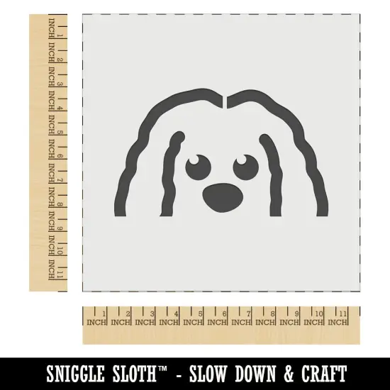 Peeking Doggy Dog Puppy Wall Cookie DIY Craft Reusable Stencil {1}