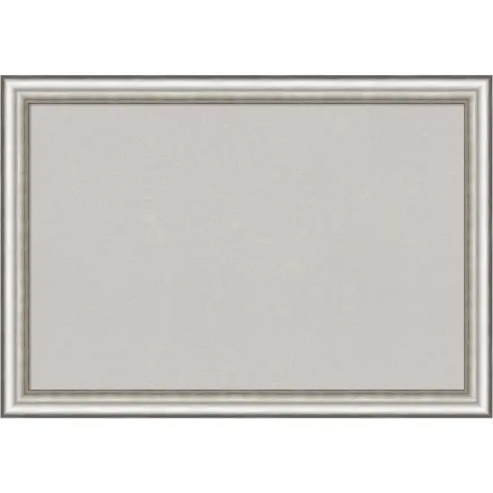 Salon Silver Narrow Framed Corkboard, Grey Cork {7}