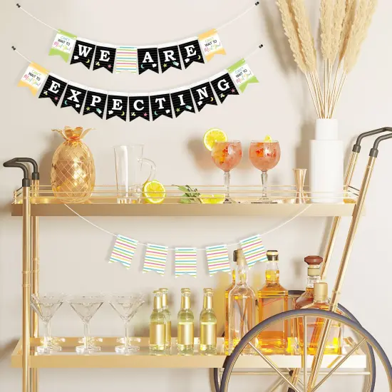 Big Dot of Happiness We Are Expecting - Pregnancy Announcement Mini Pennant Banner - We Are Expecting {3}