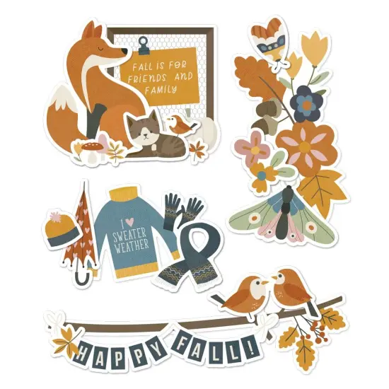 Acorn Lane Layered Chipboard-4/Pkg {2}