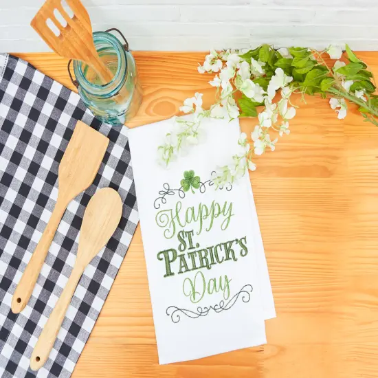 Happy St. Patrick's Day Flour Sack Kitchen Dishtowel {4}