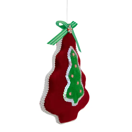 Northlight 7.5" Red and Green Peppermint Tree Christmas Ornament {7}