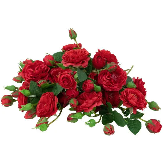Northlight Real Touch&trade; Red Artificial Camellia Rose Floral Sprays, Set of 6 - 23" {7}
