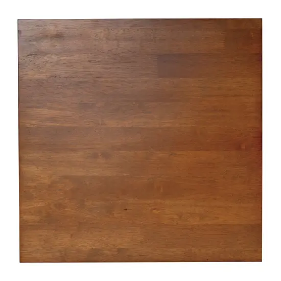 Merrick Lane Matty Rustic End Table, Farmhouse Style Solid Wood Accent Table Walnut {6}