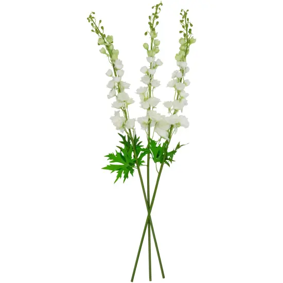 Northlight Real Touch&trade; White Delphinium Artificial Floral Stems, Set of 6 - 40" {5}