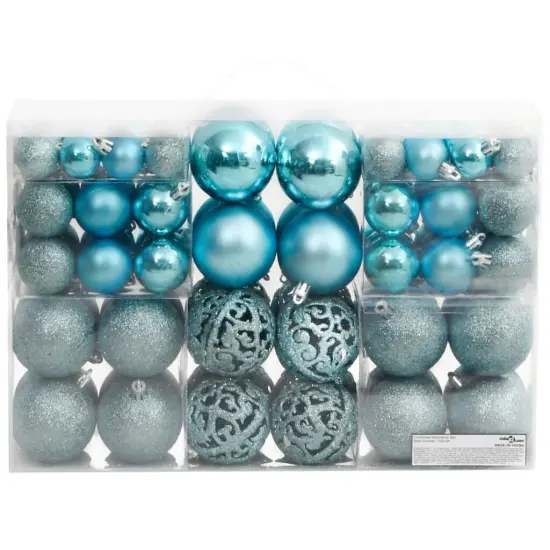 Christmas Baubles 100 pcs1.2" / 1.6" / 2.4" Turquoise {3}