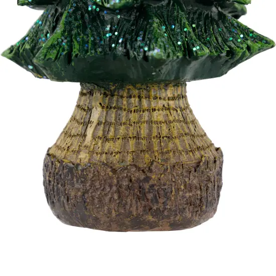 Northlight Glittered Pine Tree Christmas Decoration - 6.5" Green {6}