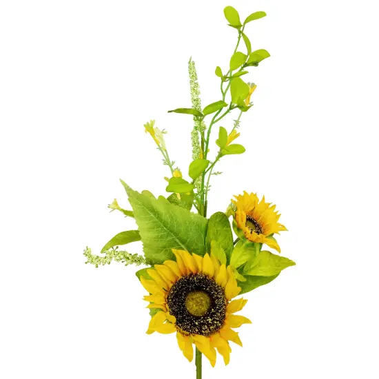Allstate Wildflower and Sunflower Artificial Floral Silk Spray - 19" - Yellow {6}