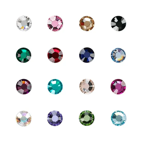 Swarovski Austrian Crystal Cribbage Pegs in Assorted Colors - Set of 6 Black Metal Pegs Included {3}