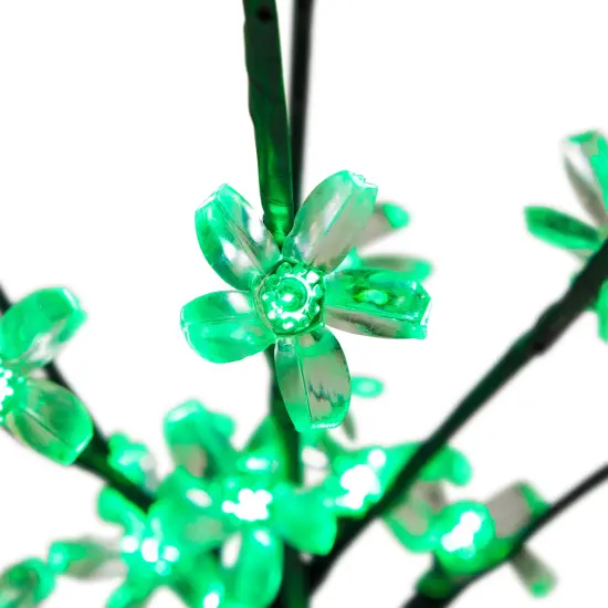 Northlight LED Lighted Artificial Cherry Blossom Tree Branches - 2.5' - Green - Set of 3 {7}