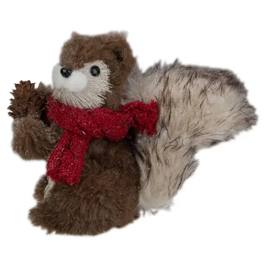 Northlight Standing Squirrel with Pinecone and Scarf Christmas Figurine - 6" Brown {1}