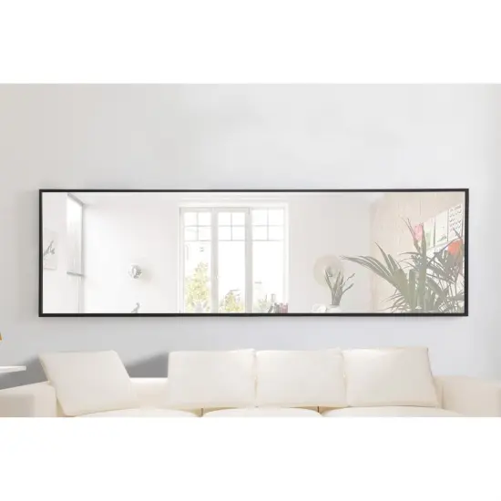 Metal frame Rectangle Mirror 18 inch Black {3}