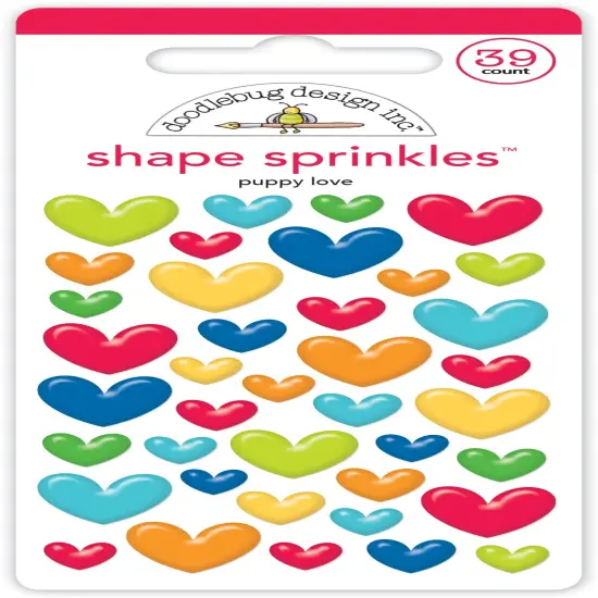 Doodlebug Sprinkles Adhesive Enamel Shapes-Puppy Love {1}