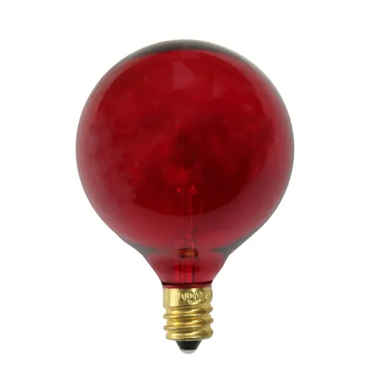 Northlight Transparent Incandescent G50 Globe Christmas Replacement Bulbs - Red - Pack of 25 {1}