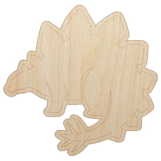 Stegosaurus the Spikey Dinosaur Unfinished Wood Shape Piece Cutout for DIY Craft Projects {2}