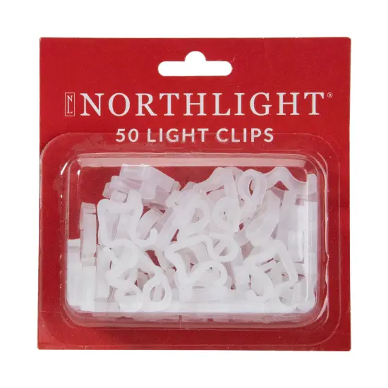 Northlight Clear Outdoor Gutter Christmas Light Clips - 50pc {3}