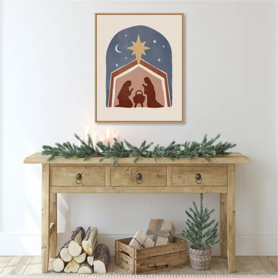 Boho Nativity I by Victoria Barnes Canvas Art Framed {5}