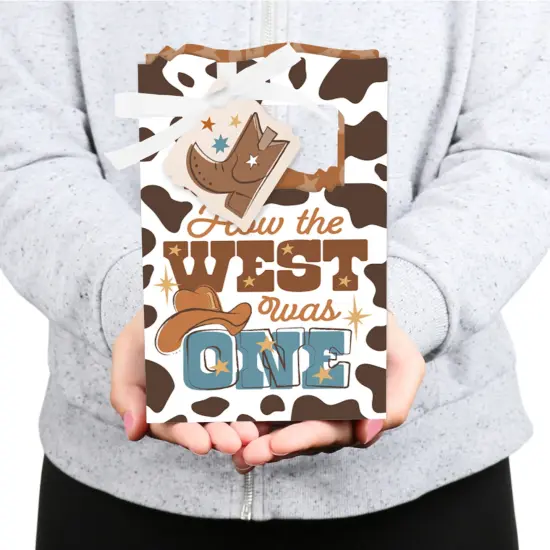 Big Dot of Happiness My First Rodeo - Little Cowboy 1st Birthday Party Favor Boxes - Set of 12 {5}