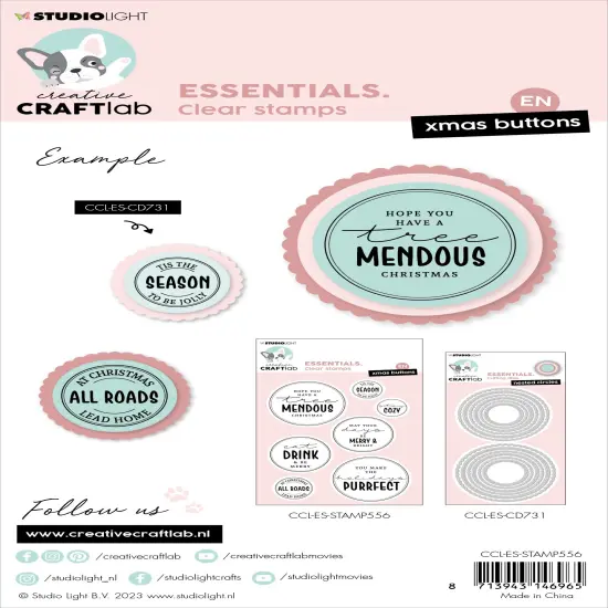 Studio Light Essentials Clear Stamp-Nr. 556, Xmas Buttons {3}