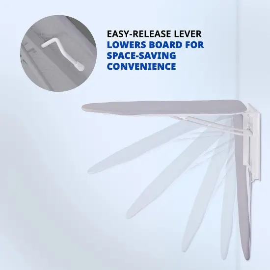 Ivation Foldable Ironing Board, Down Folding Wall-Mount {2}