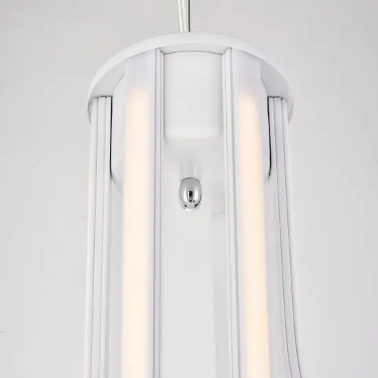 Dahlia 3 light in White Pendant {4}