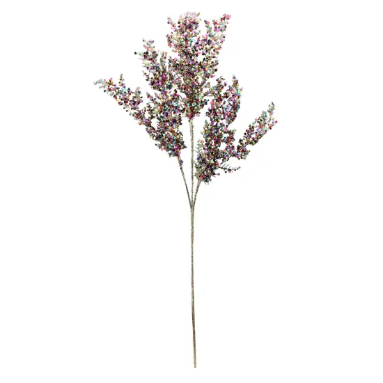 CC Home Furnishings 31" Vibrantly Colored Cirque Sequin and Glitter Cedar Artificial Spray Multi {1}