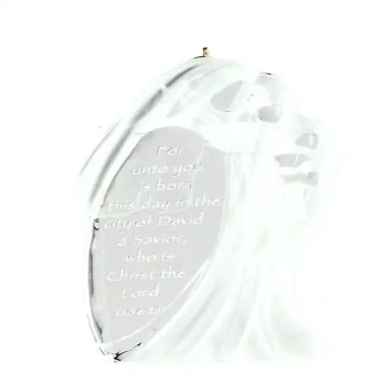 Carlton Cards 4" Clear Away in a Manger Nativity Christmas Ornament {1}