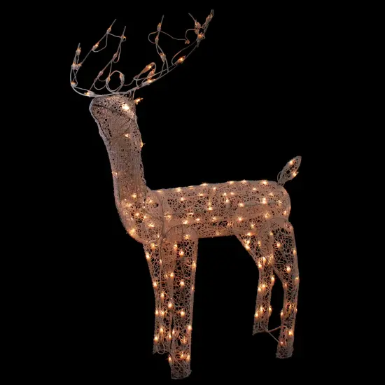 Northlight 48-Inch Lighted White Mesh Buck Outdoor Christmas Decoration - Clear Lights {3}