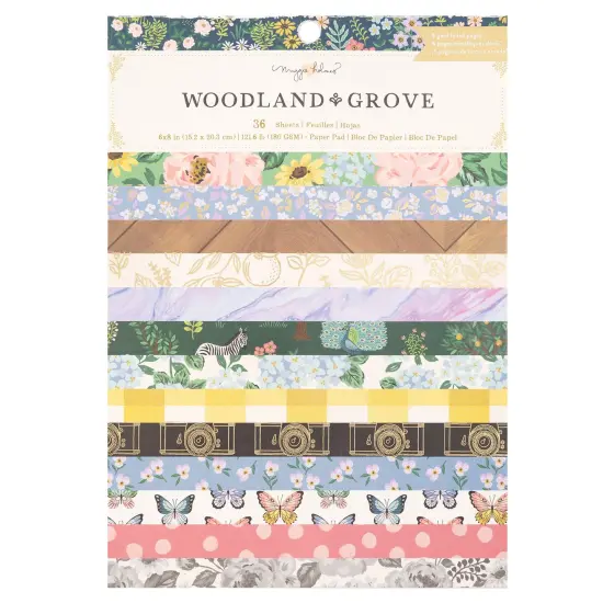 American Crafts Single-Sided Paper Pad 6"X8" 36/Pkg-Maggie Holmes Woodland Grove {1}