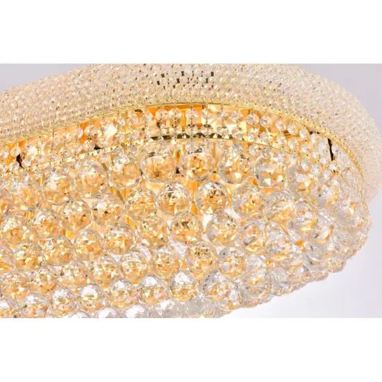 Primo 18 light Gold Flush Mount Clear Royal Cut Crystal {4}
